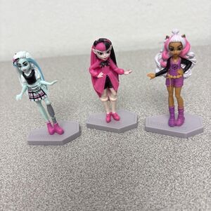 Monster High Mini Figures, Set of 3, Frankie Stein, Clawdeen, Draculaura